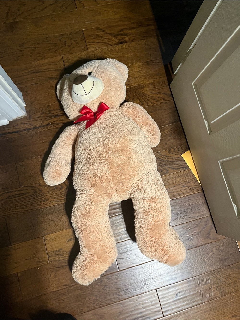 Target Large Light Brown Bear Plush with Red Bow
